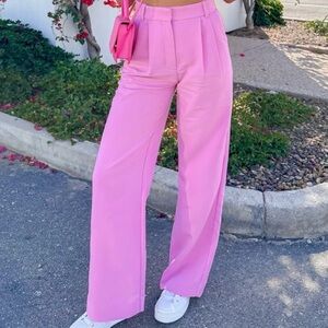 Abercrombie & Fitch Pink Women's Wide-Leg Sloan Pants